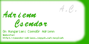 adrienn csendor business card